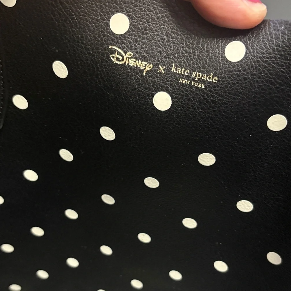 Reversable Kate Spade x Disney Black and White Polka Dot Minnie Mouse Tote